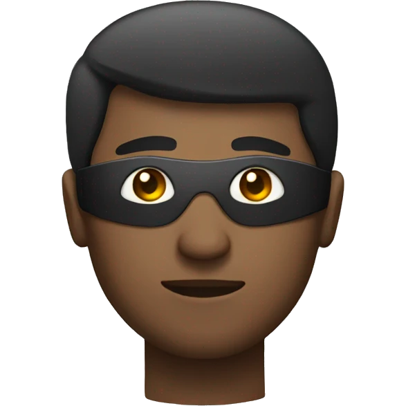 Manwearing eyepatch no eyes emoji