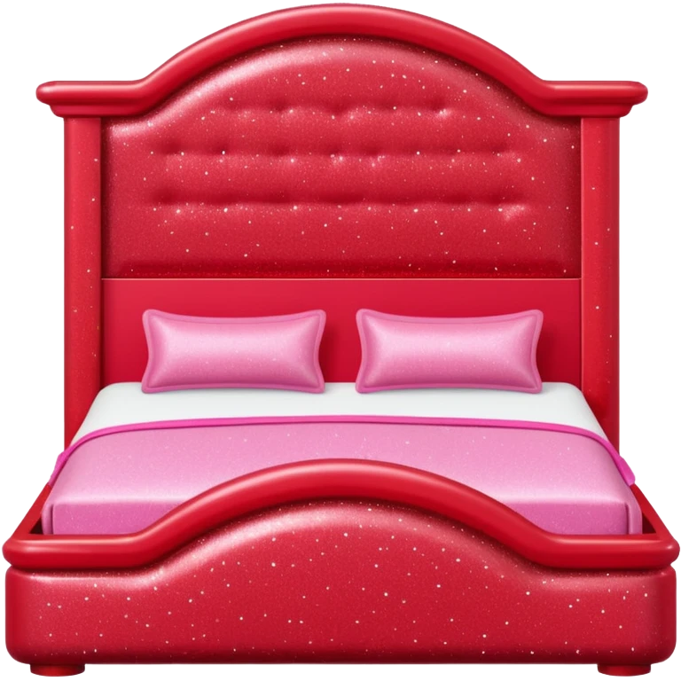 red glitter barbie dollhouse bed emoji