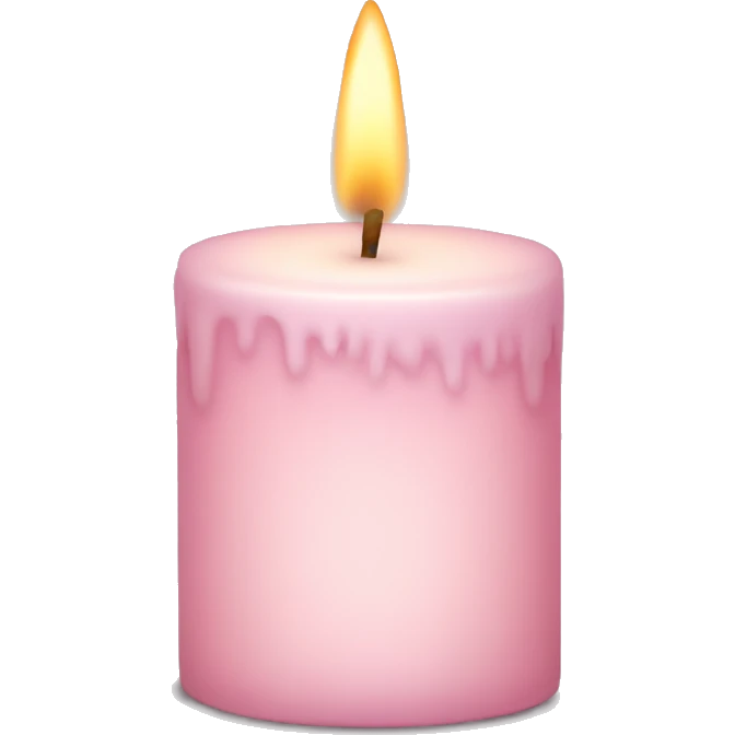 pale pink christmas candle emoji