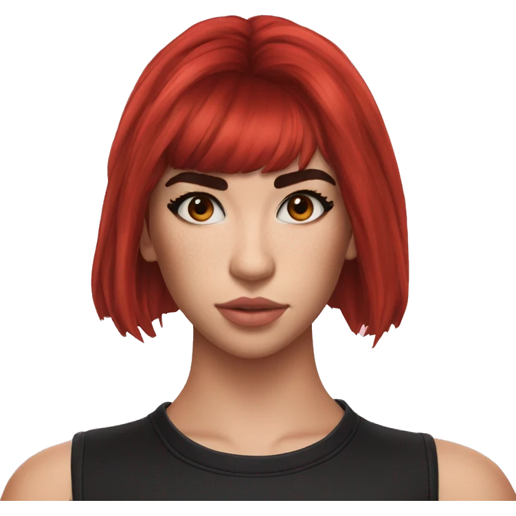 dua lipa red hair emoji