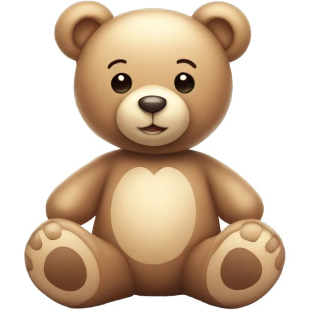 Cute simple teddy bear, surrounded by hearts and sparkles  emoji