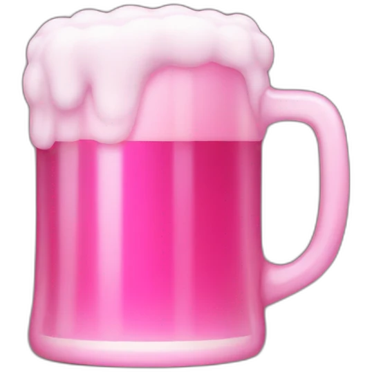 Pink beer emoji
