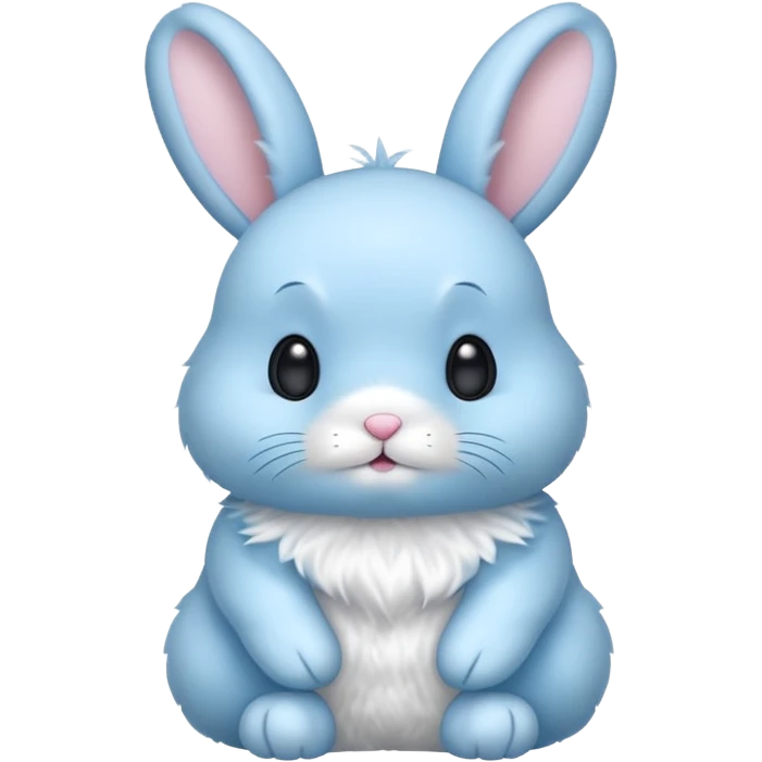light blue bunny cute emoji
