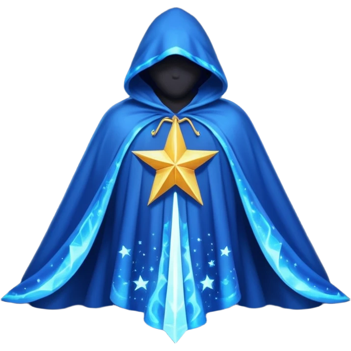 a fantasy magic star pattern cloak emoji