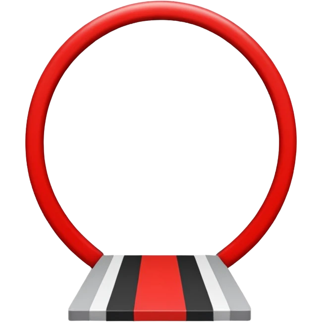 Représente moi une borne kilométrique rouge et blanche avec le chiffre N7. le bas est un rectangle blanc et le haut est en demi cercle rouge ayant la même largeur que le rectangle blanc. emoji