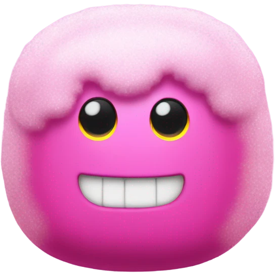 Hot pink marshmallow with glitter emoji