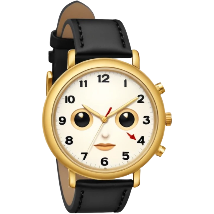 Woman with a gold watch emoji