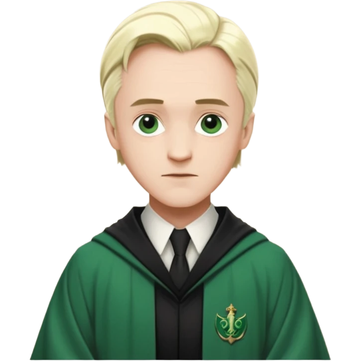 mature Draco Malfoy, 37 years old, Slytherin vibe, elegant robes emoji
