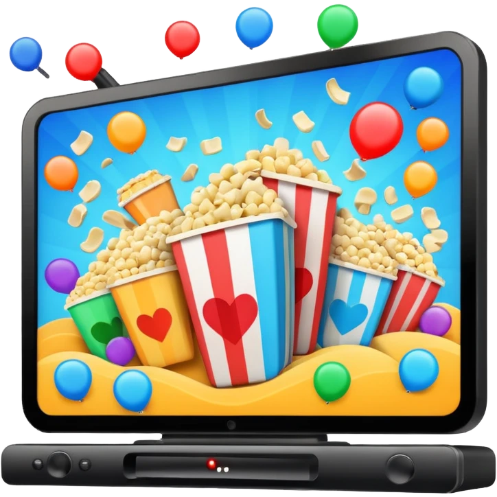 big screen with a movie emoji