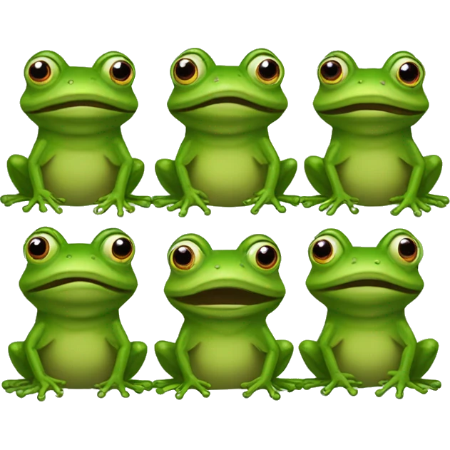 an army of frogs emoji