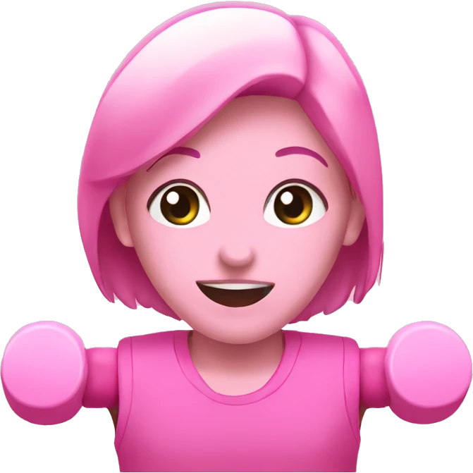 Pink gym emoji