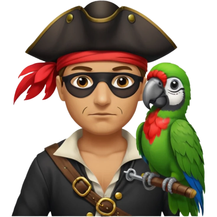 pirate and parrot emoji