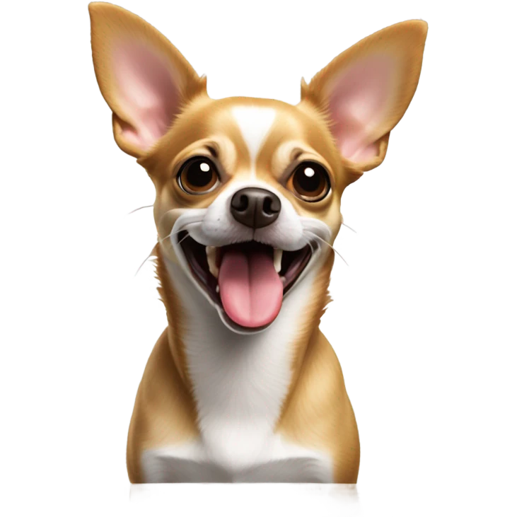 Aussie chihuahua mix dog with tongue out emoji