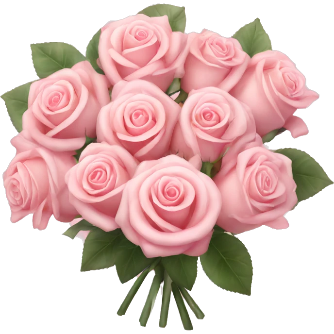 Pastel Pink roses bouquet with bow emoji