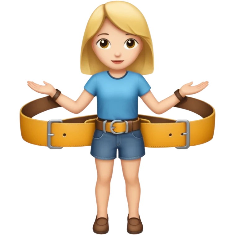 belt in girl hand emoji