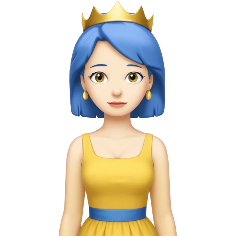 Marge Simpson with dress yellow emoji