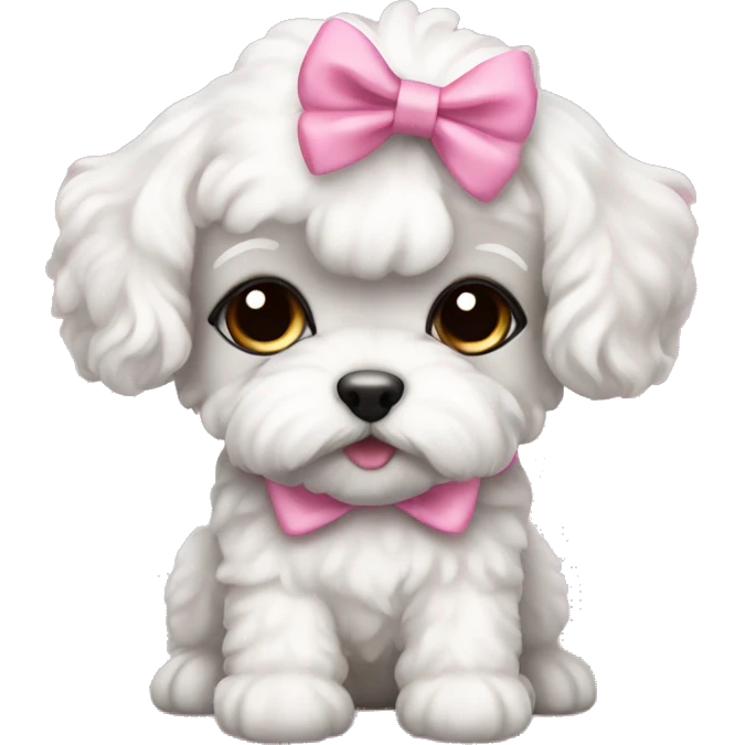 schichon puppy pink bow emoji