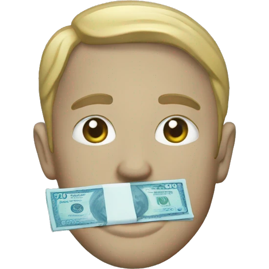 Blue money emoji