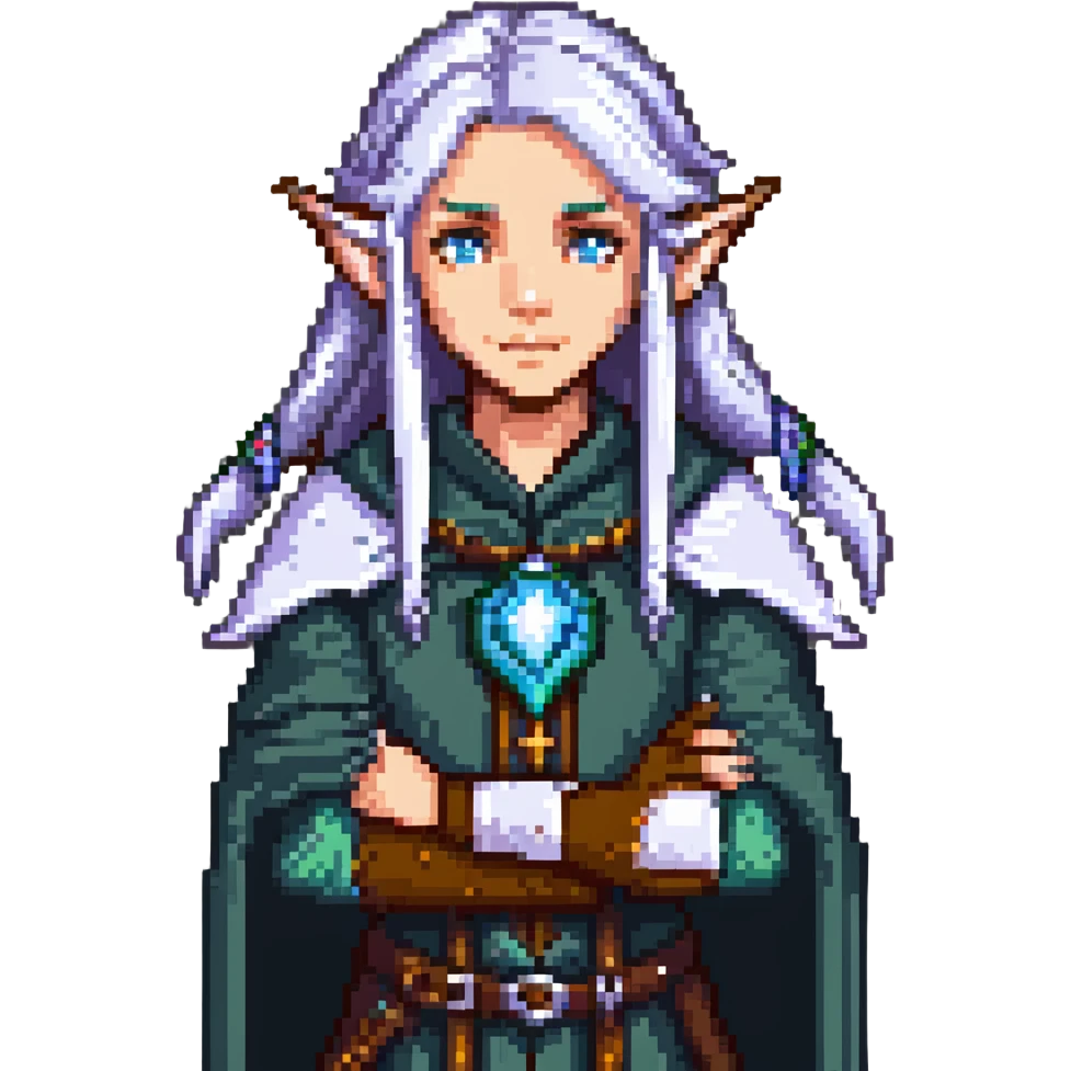 Frieren the elf mage with silver hair emoji