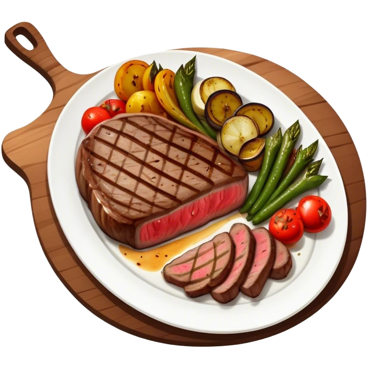 big juicy australian steak meal emoji