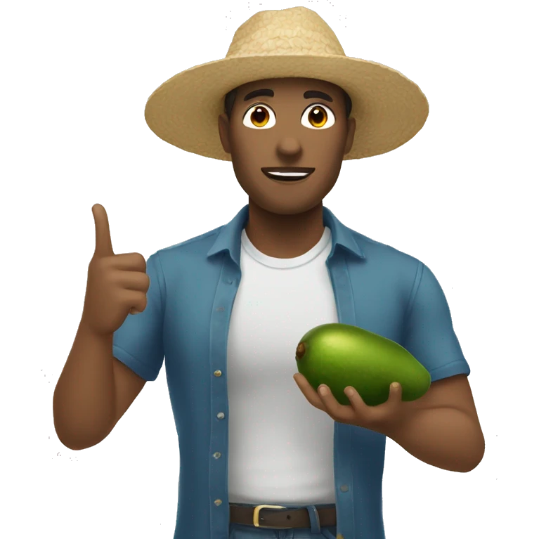 aguacate con cara emoji
