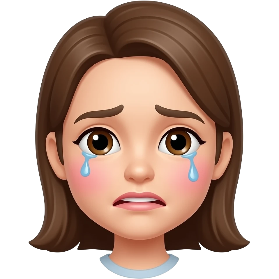pleading face emoji, blush pink cheeks, smooth shading, minimal iOS style emoji