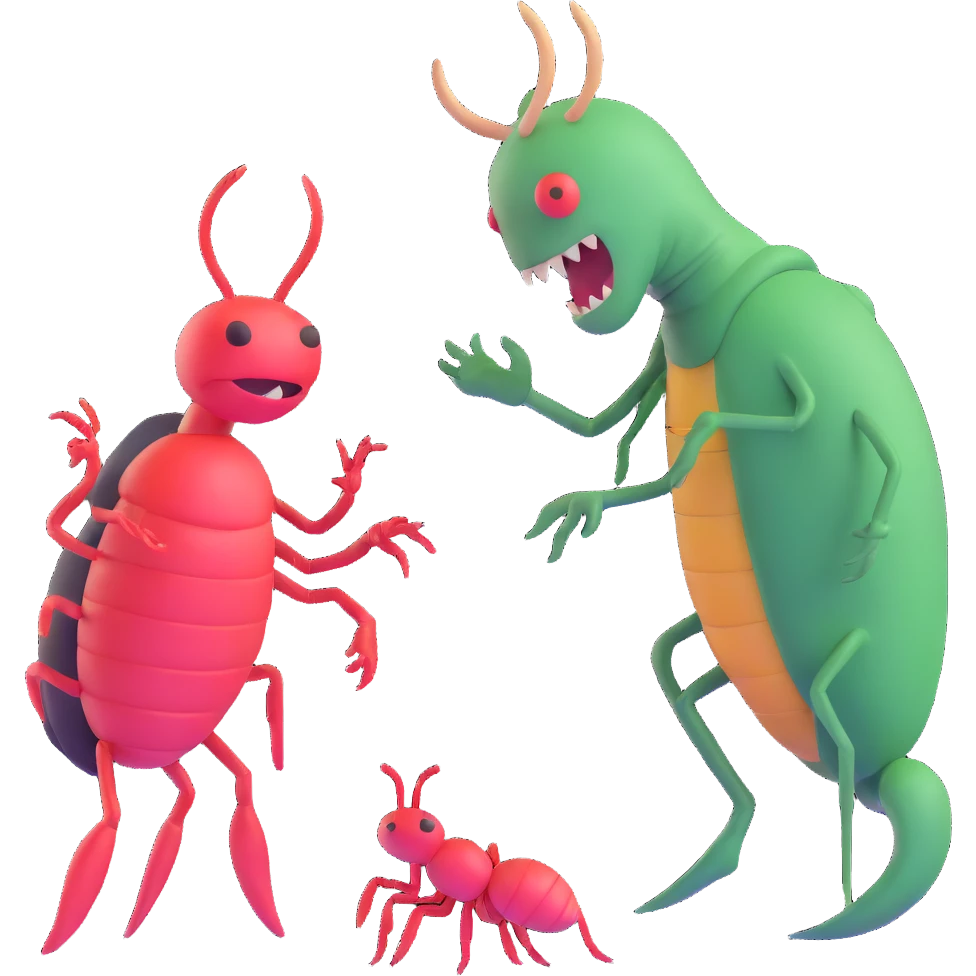 Sung Jin Woo confronting the ant king monster on Jeju Island emoji