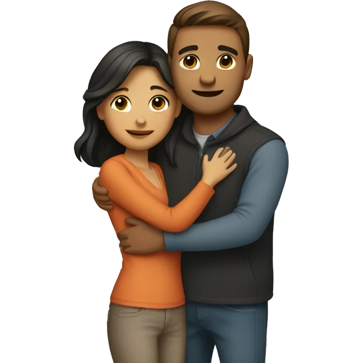 Couple hugging emoji