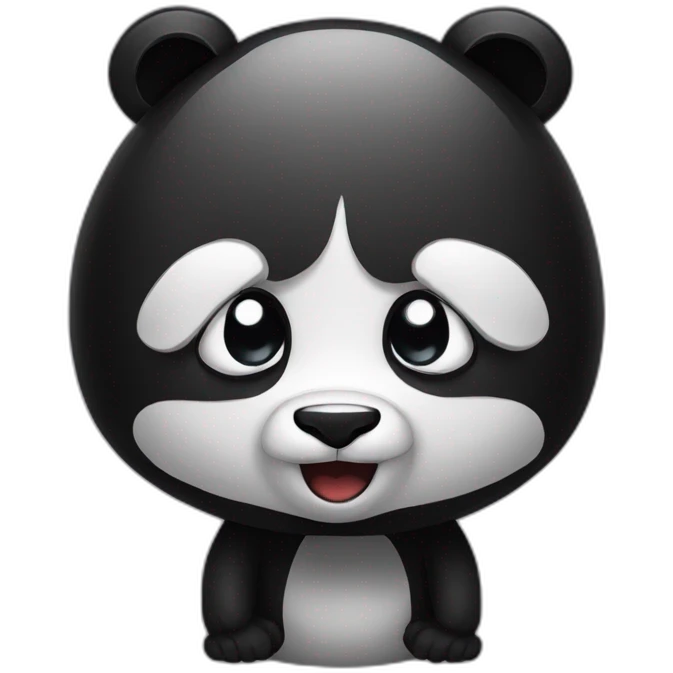 Scary panda emoji