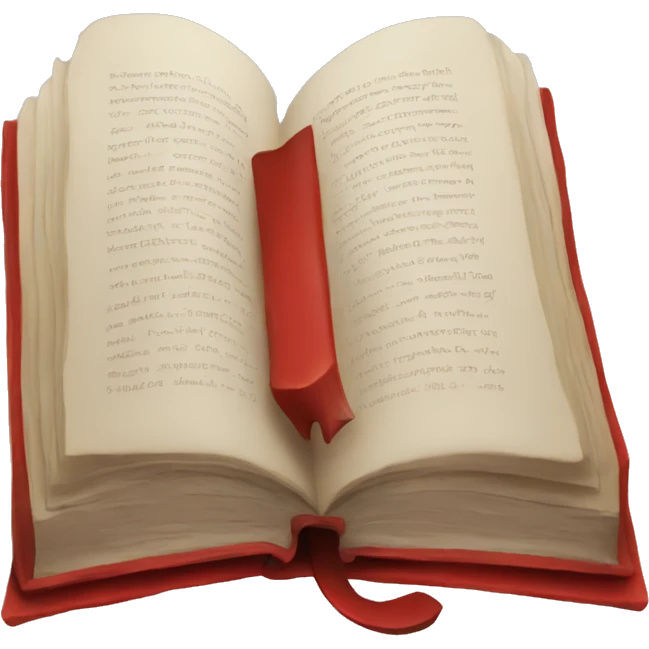 Red powerful Book emoji