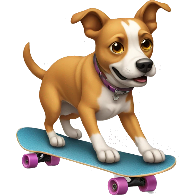Skateboarding dog emoji