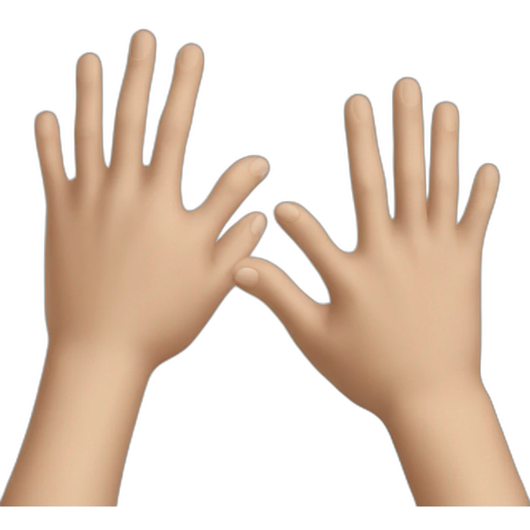A hand stopped by another hand meaning stop emoji