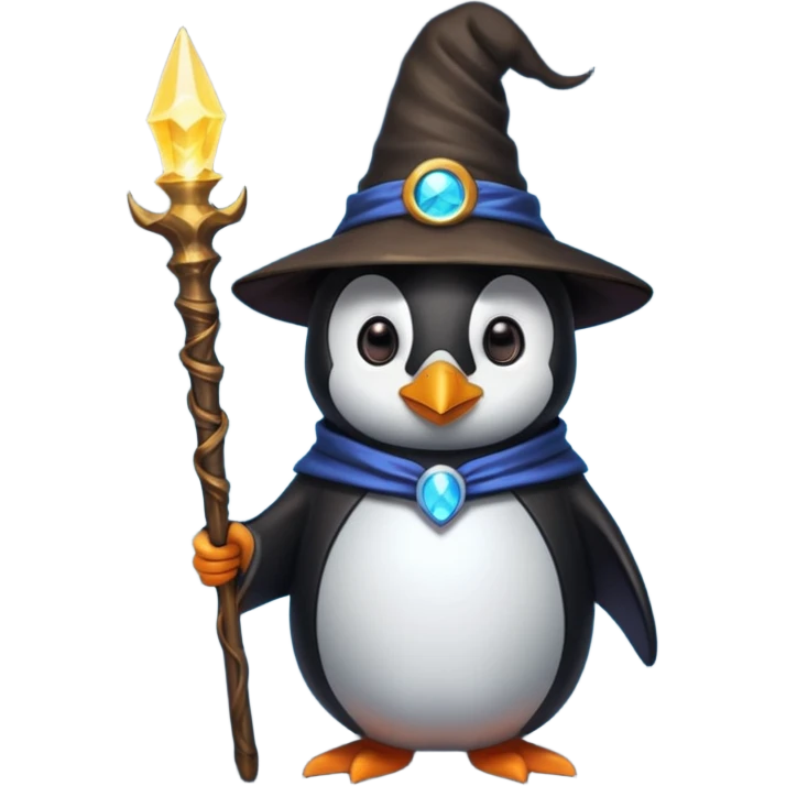 Penguin Wizard emoji
