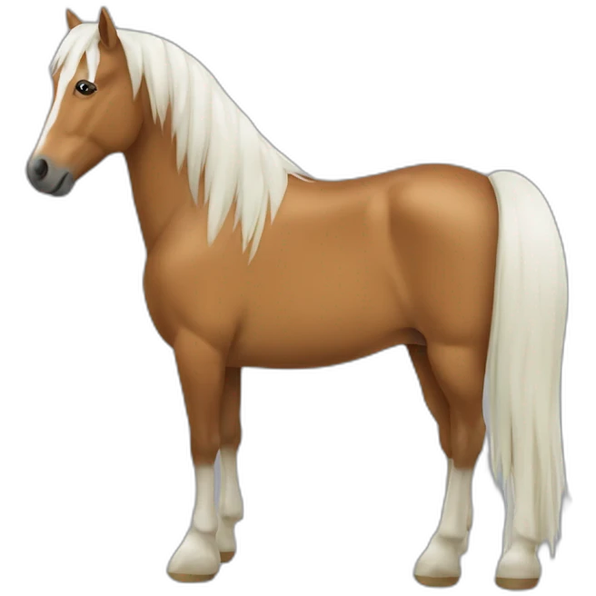 Cheval mange de l'herbe emoji