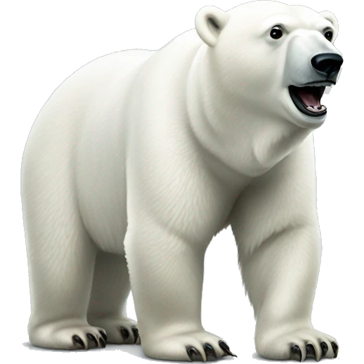 polar bear, full body, looking to the right emoji
