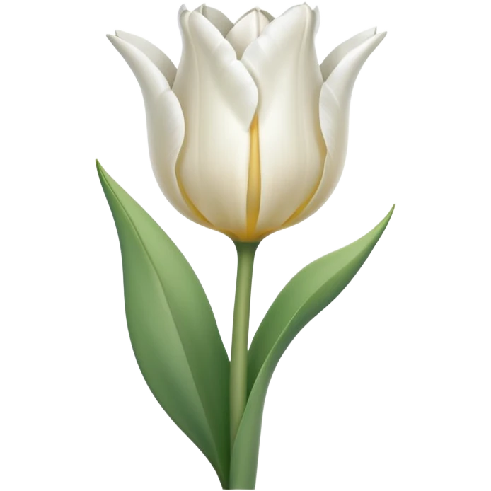 White tuilp emoji emoji