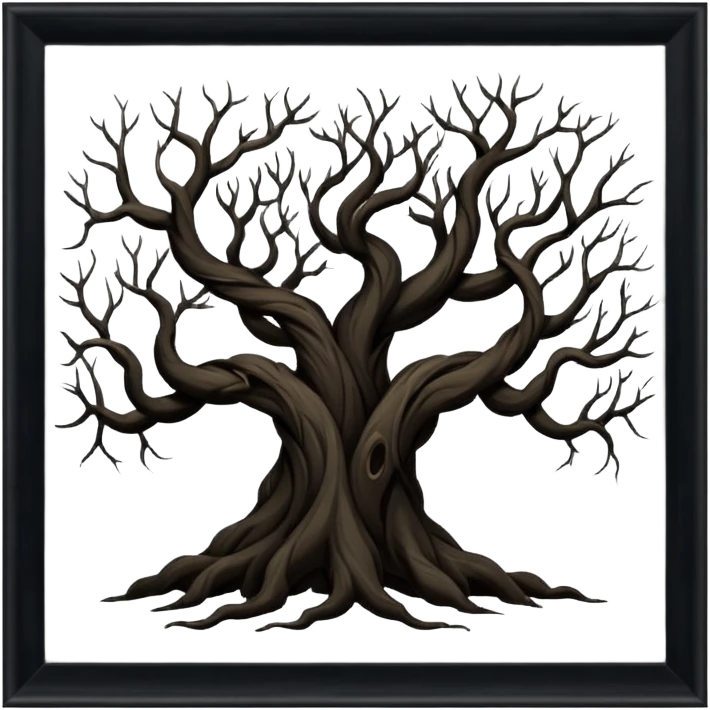 dark old deep tangled trees  emoji