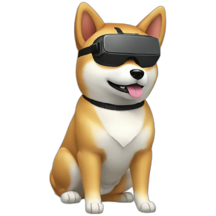 shiba inu in vr headset emoji