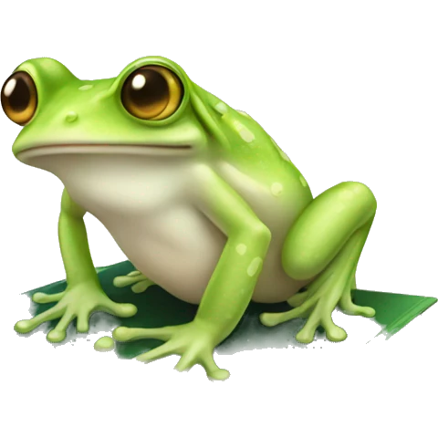 pale frog on a book emoji