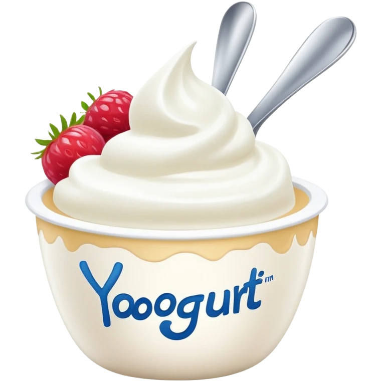 danette (yogourt) with « yaourt » write on her  emoji