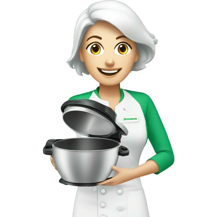 thermomix with lifestyle woman emoji