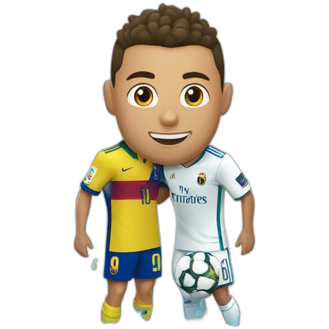 Ronaldo qui boit de l eau avec neymar emoji
