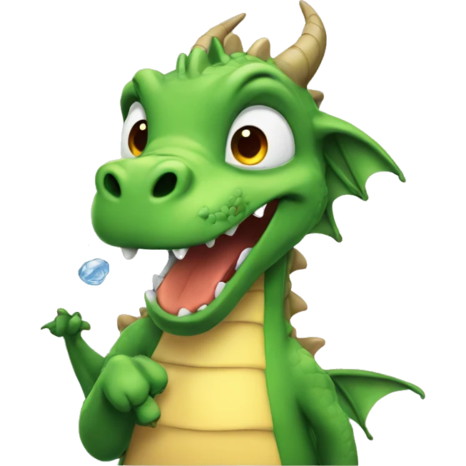 Dragon blowing a kiss emoji