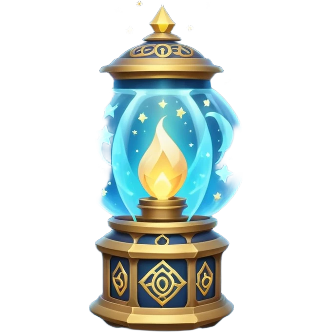 cosmic magic lantern object icon, floating lantern with arcane energy, swirling stars inside, glowing ancient runes, epic fantasy aura, 3D cartoon, mobile game icon style, centered, clean background, no text, no watermark
 emoji