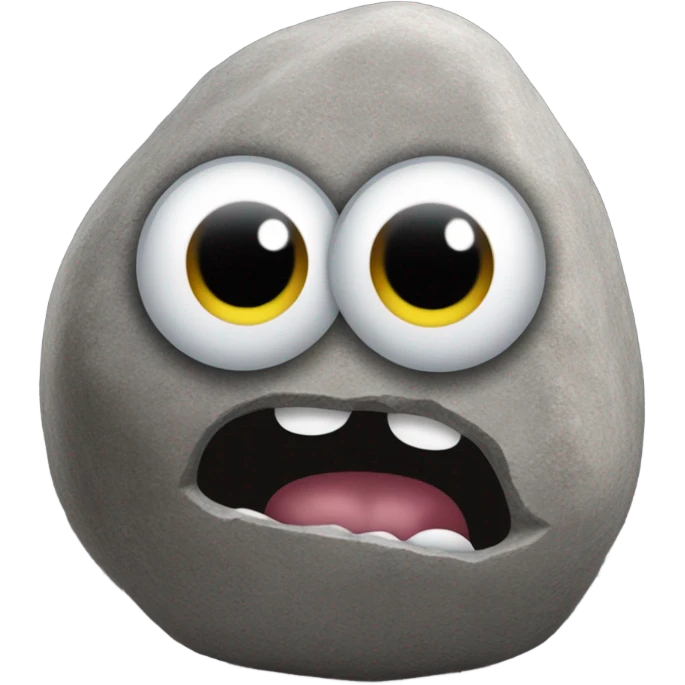 pet rock with googly eyes emoji