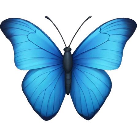 Blue butterfly emoji