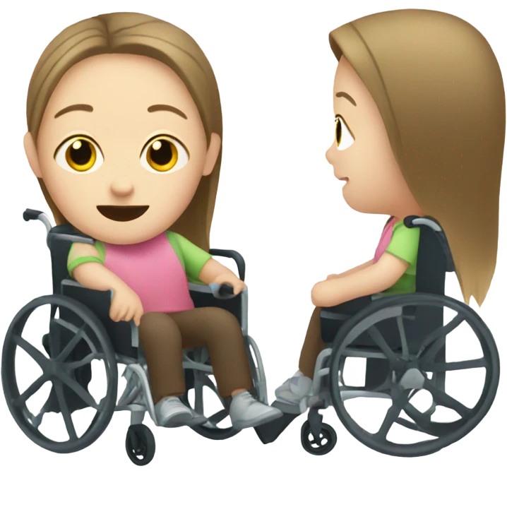 Person with down syndrome in a wheelchair  emoji