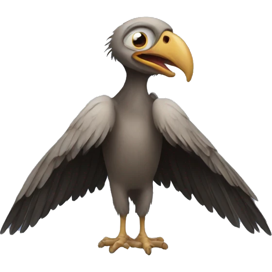 a vulture with the face of a man emoji