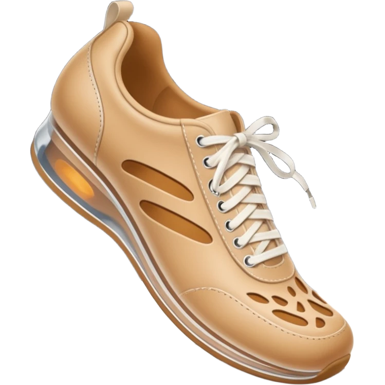 a shoe with a foot inside, stepping and showing a clear shoe print below. and leg with motion line







 emoji