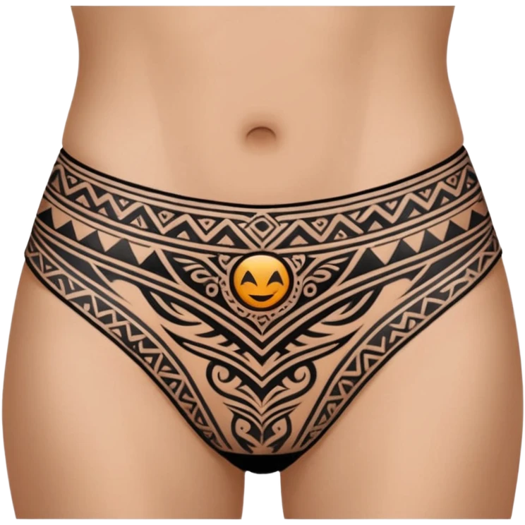 Tattoo on abdomen emoji